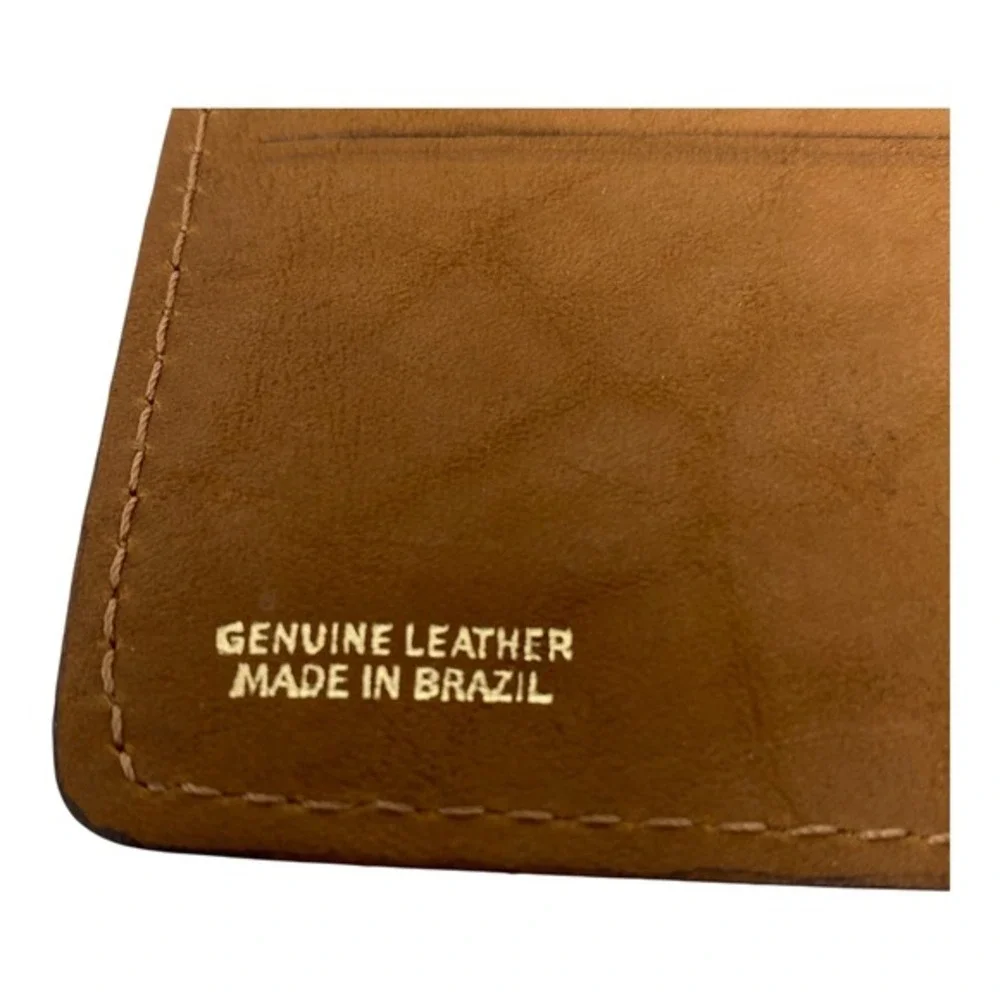Vintage 1988 Marlboro‎ Man Genuine Leather Bifold Wallet Made in Brazil Brown